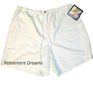 Havana Jacks Cafe Size Petite Small White Womens Elastic Waist Shorts NEW